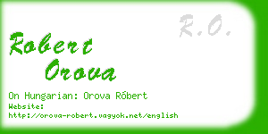 robert orova business card