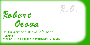 robert orova business card